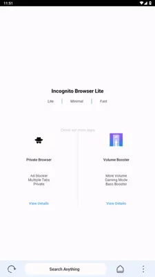 Private Browser - Lite android App screenshot 0